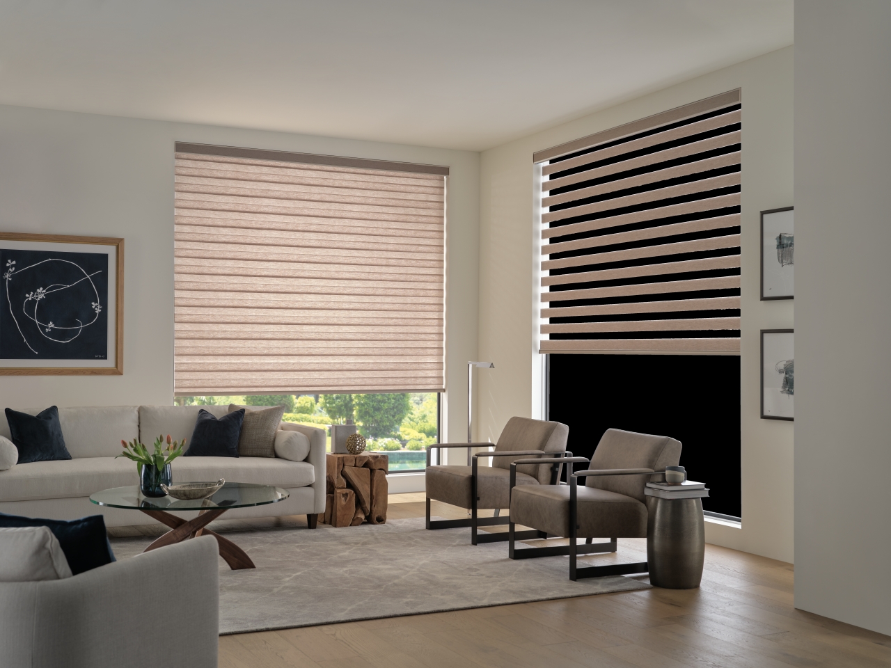 Designer Banded Shades