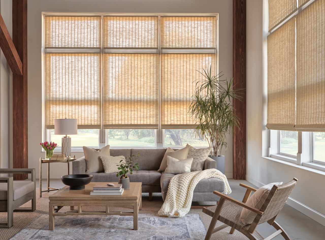 Provenance® Woven Wood Shades — Living Room