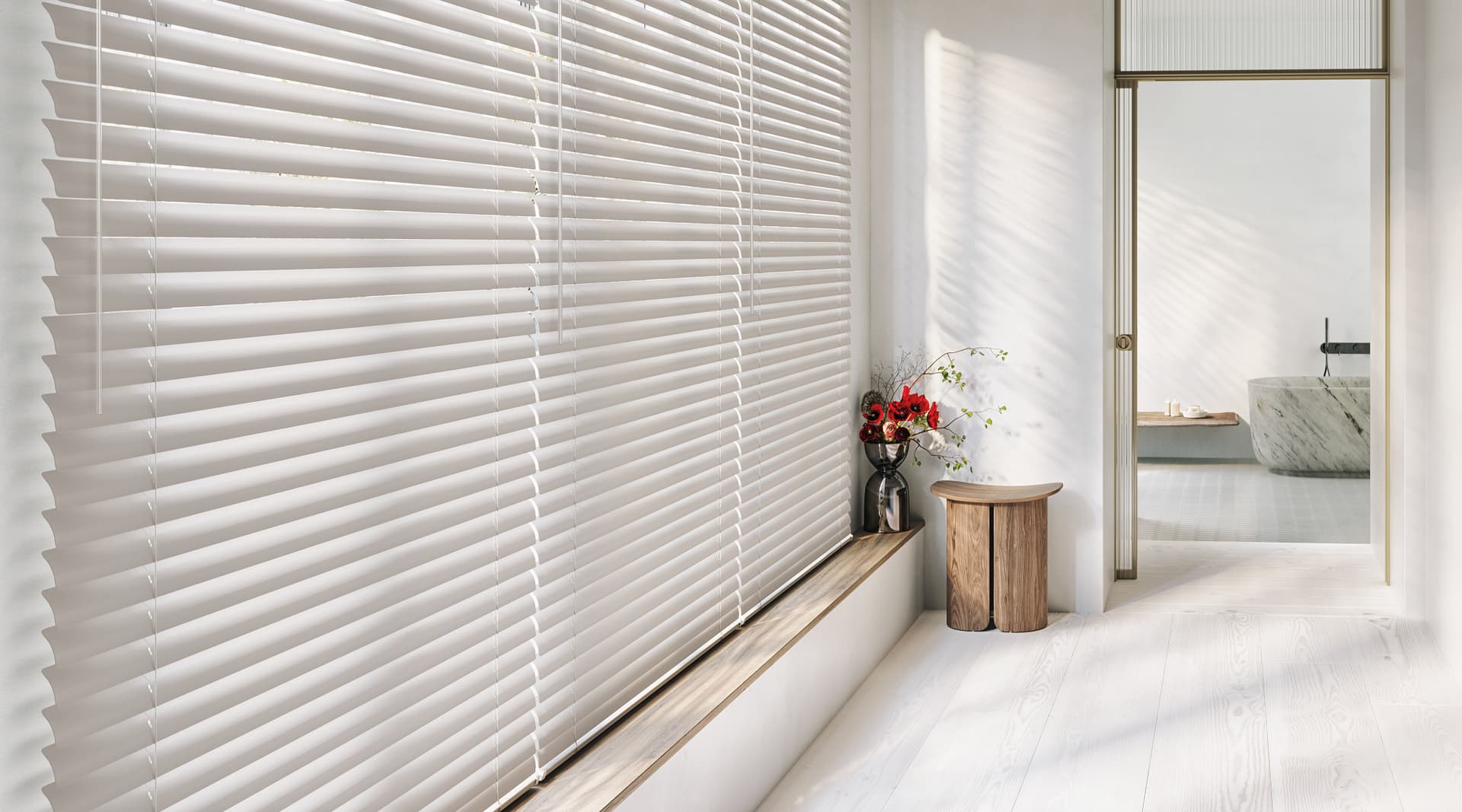 Modern Precious Metals® Blinds — Living Room