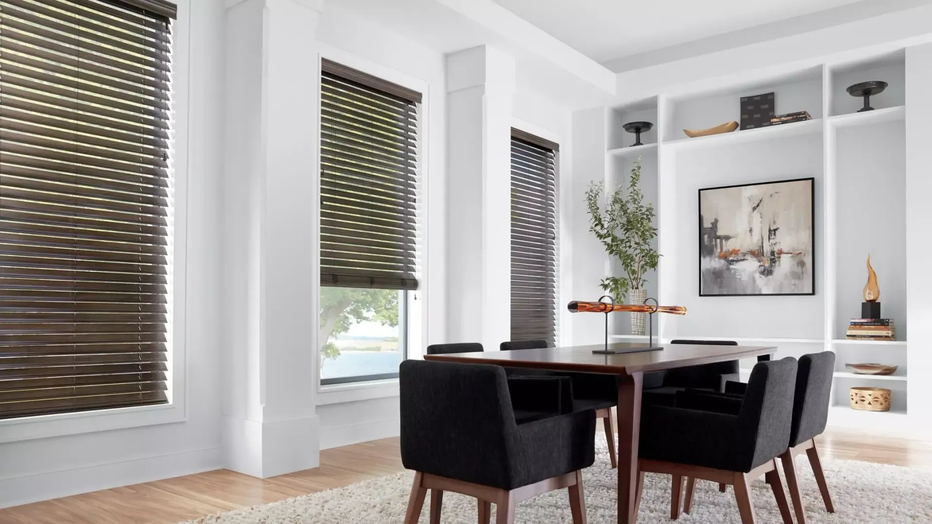EverWood® Alternative Wood Blinds — Living Room