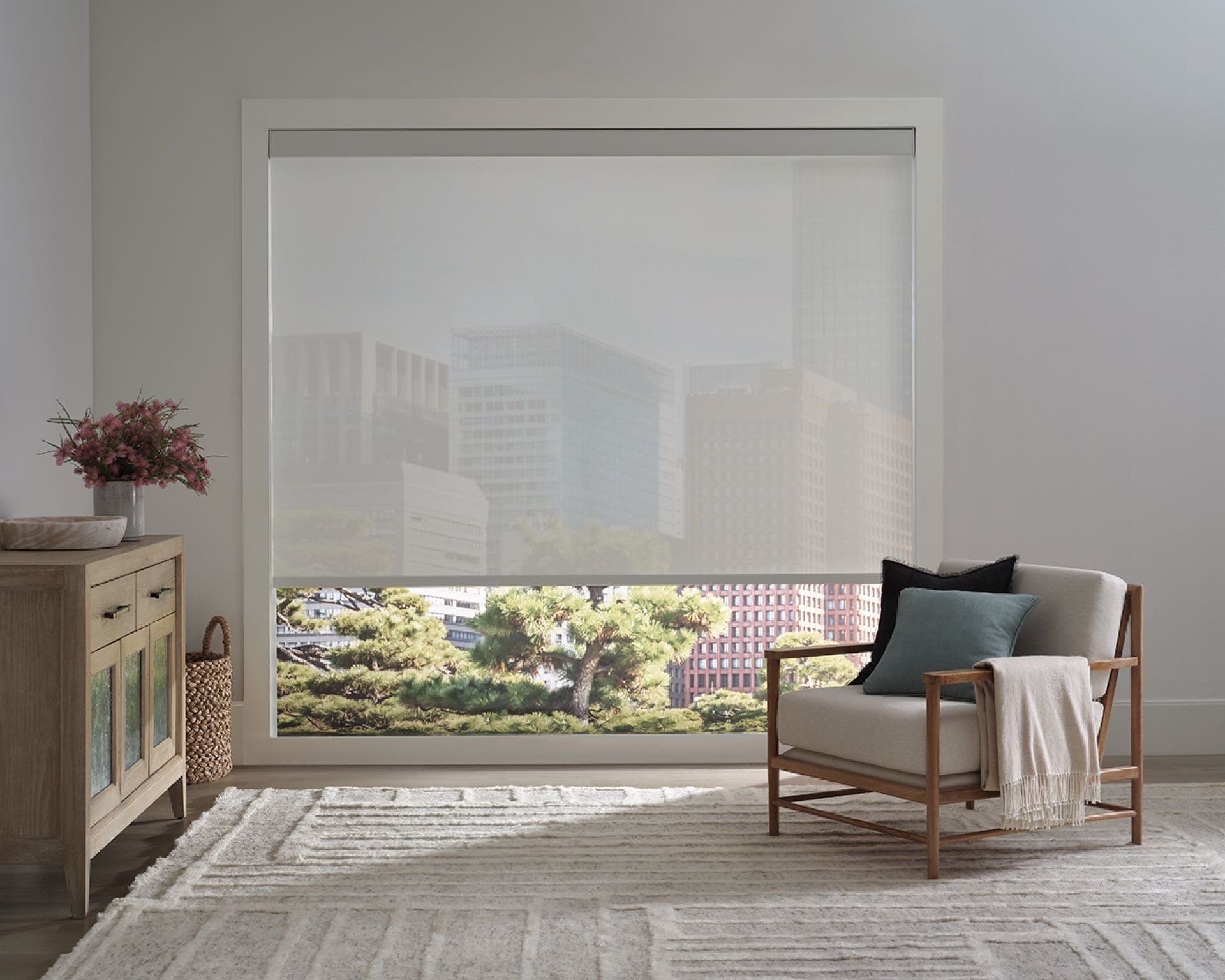 Designer Screen Solar Shades — Bedroom