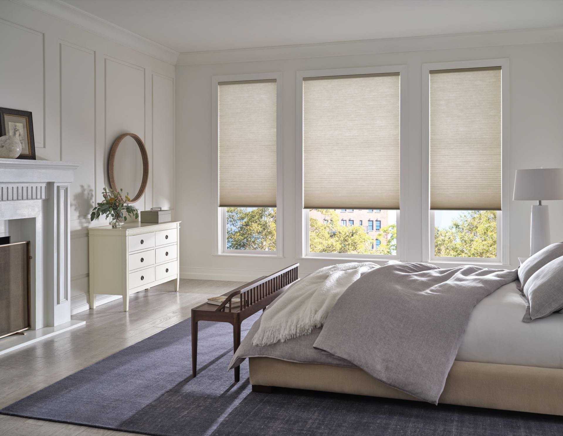 Duette® Honeycomb Shades — Living Room