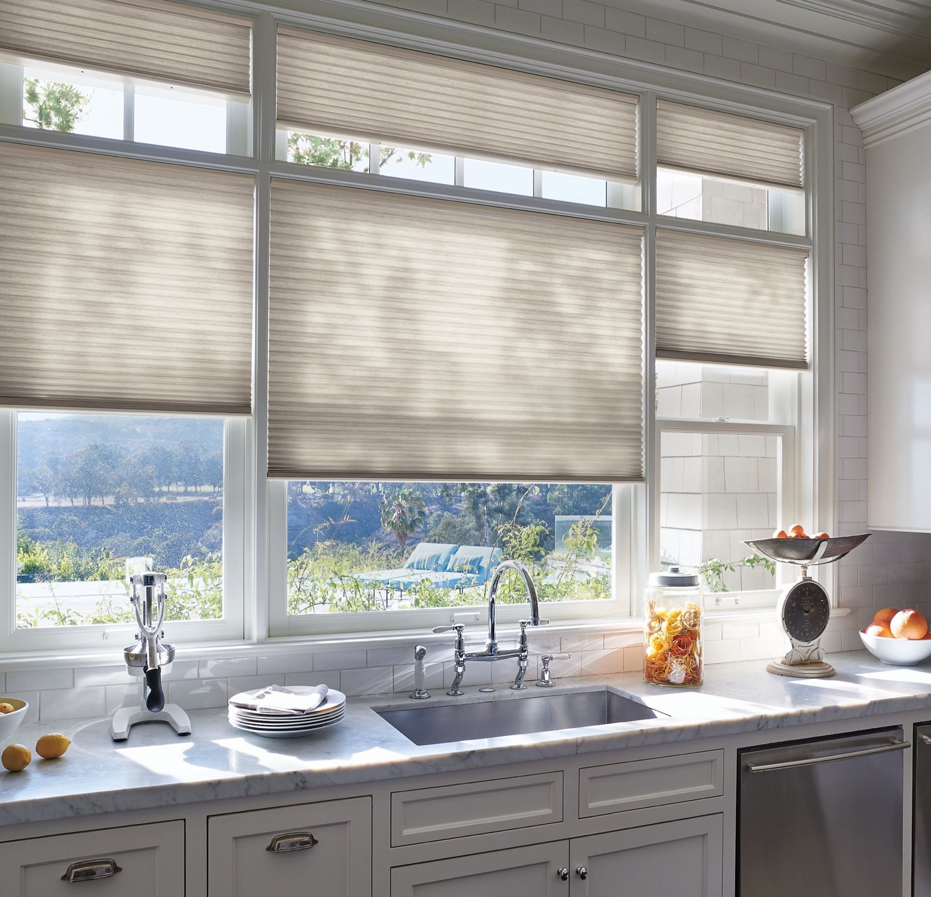 Duette® Honeycomb Shades — Living Room