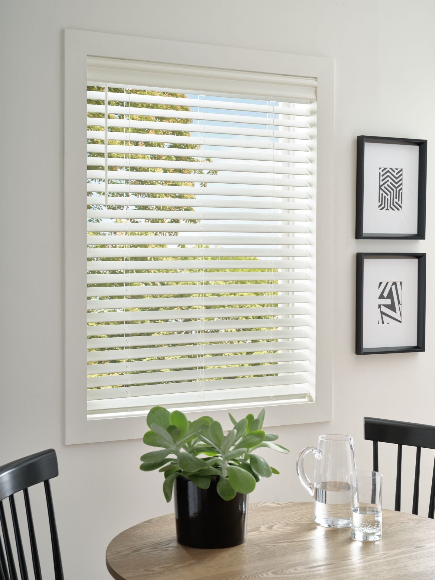 EverWood® Alternative Wood Blinds — Living Room