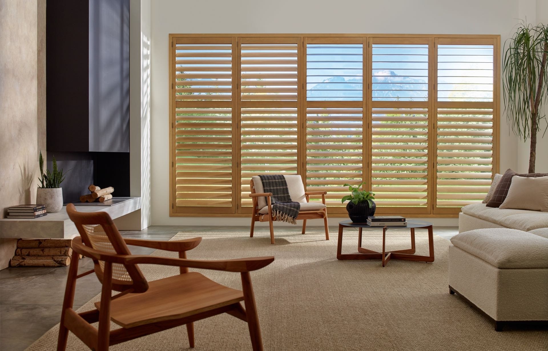 Heritance® Hardwood Shutters — Living Room