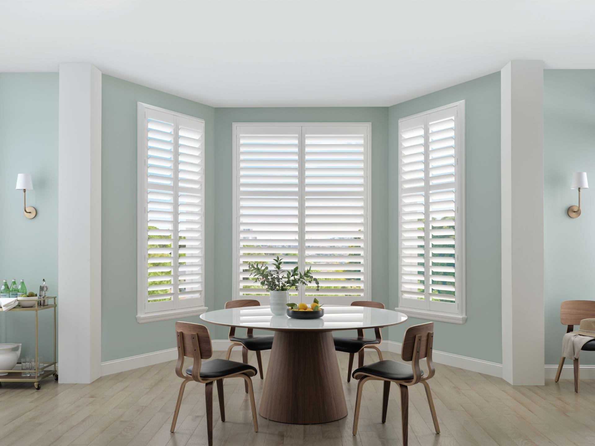 Palm Beach™ Polysatin Shutters — Living Room