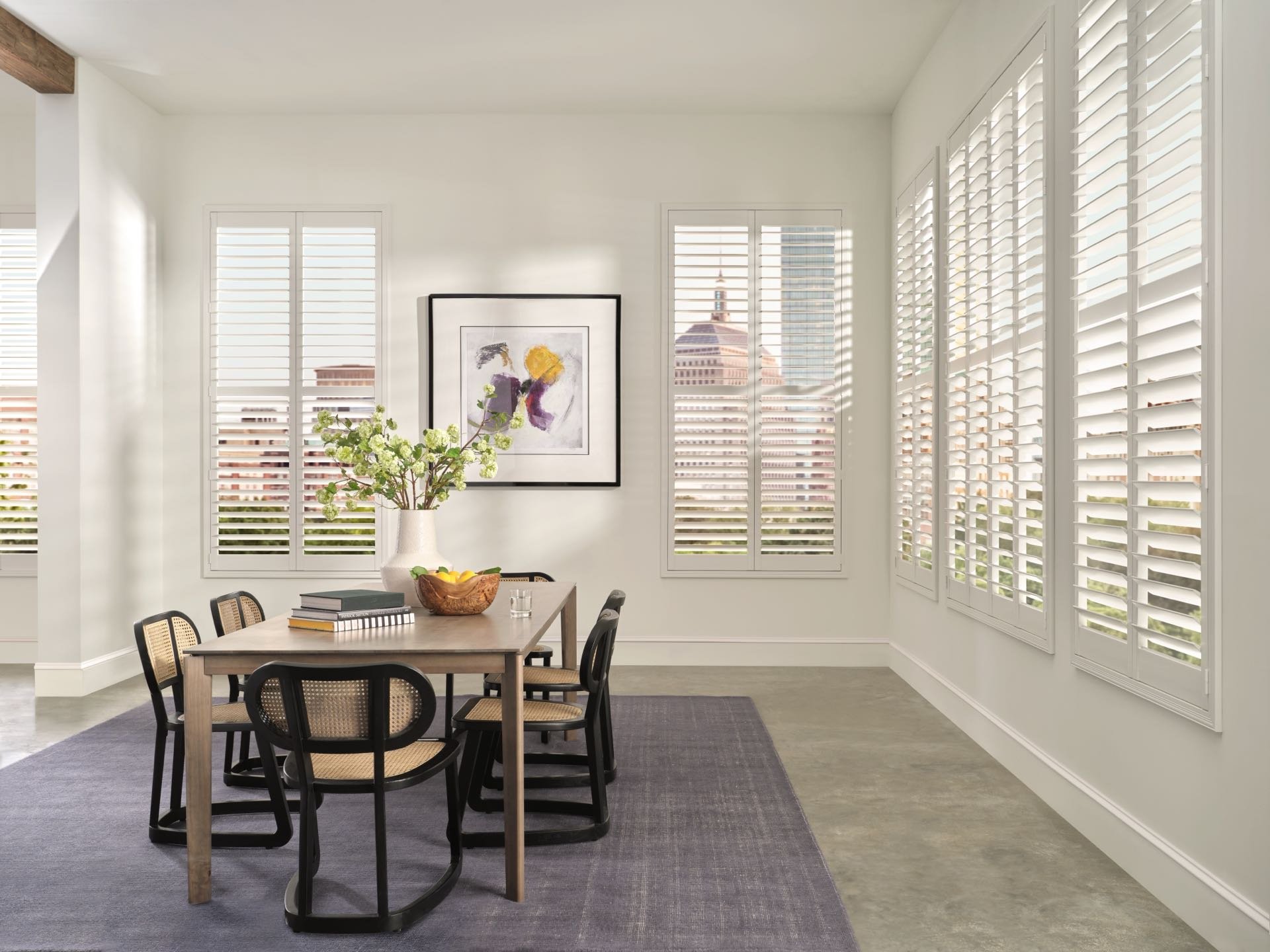 Palm Beach™ Polysatin Shutters — Dining Room
