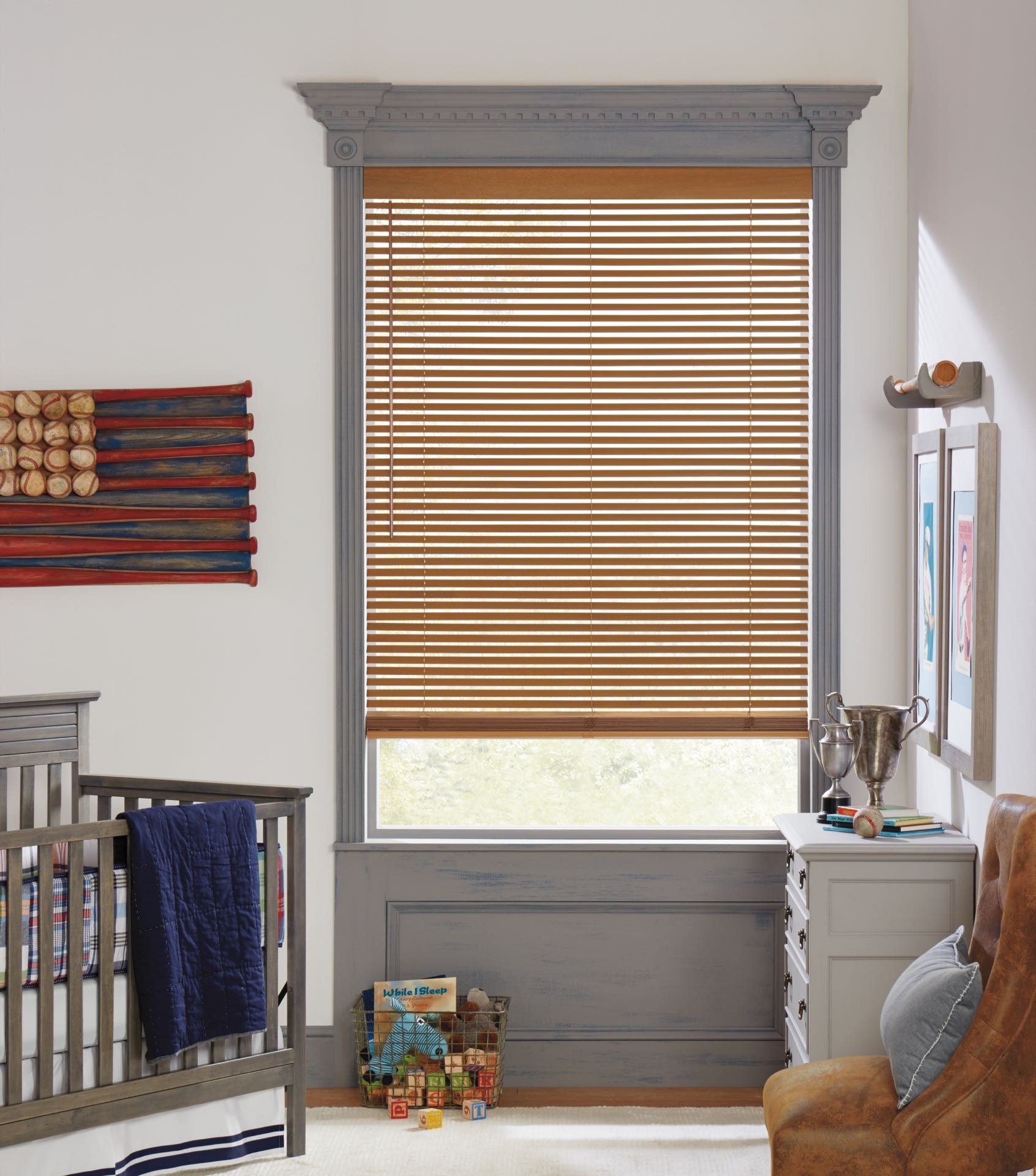 Parkland® Wood Blinds — Bedroom