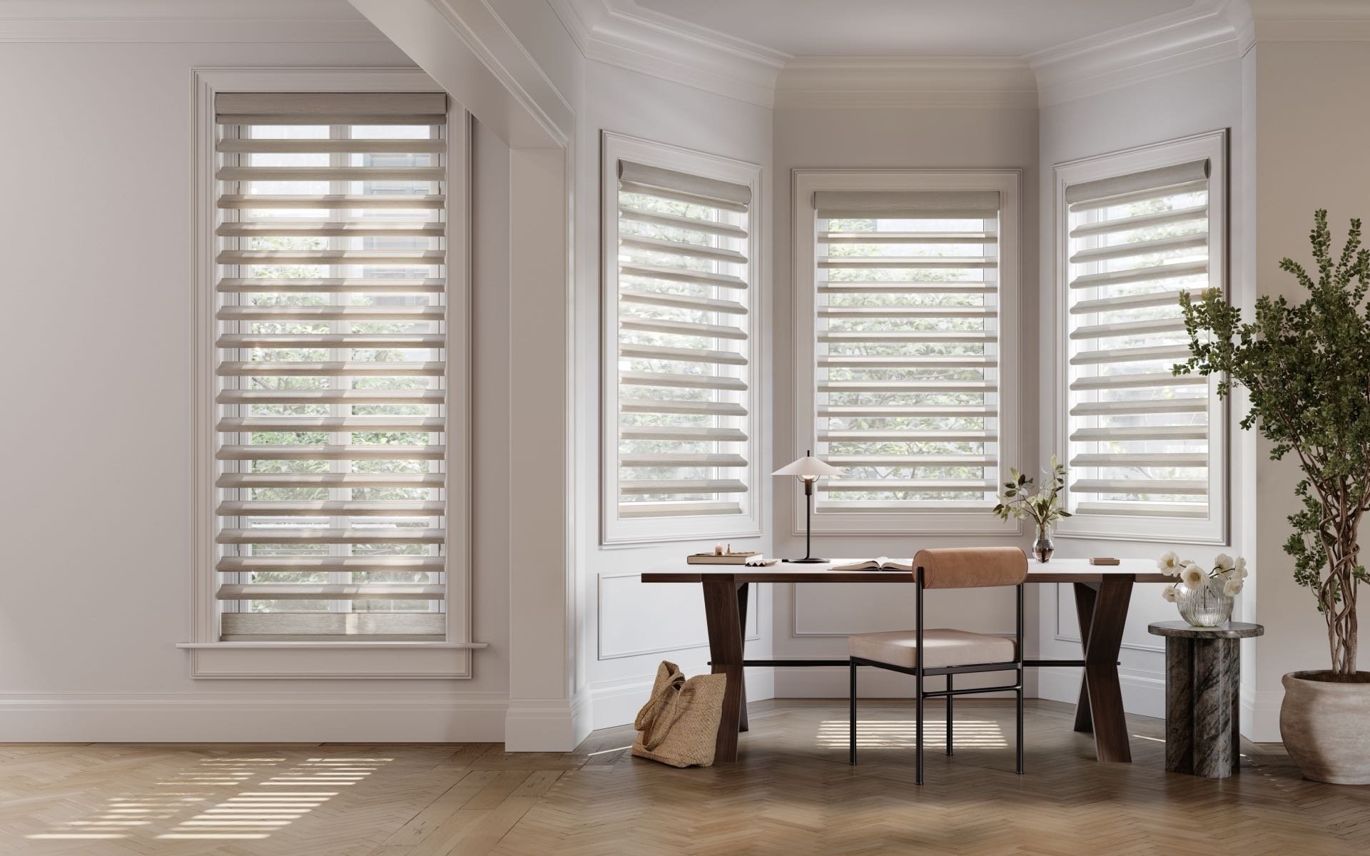 Pirouette® Window Shadings — Living Room