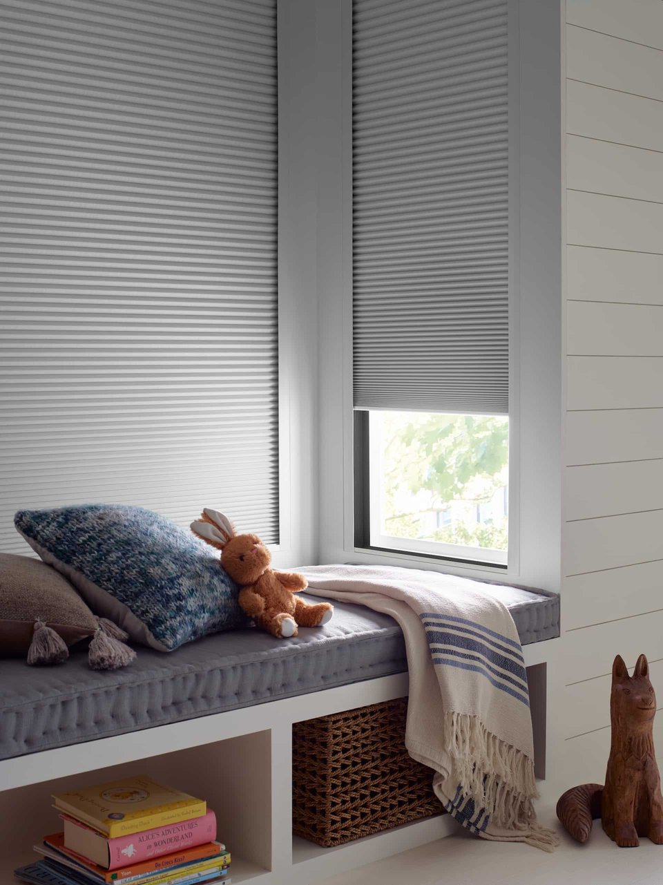 Duette cellular shades with LightLock