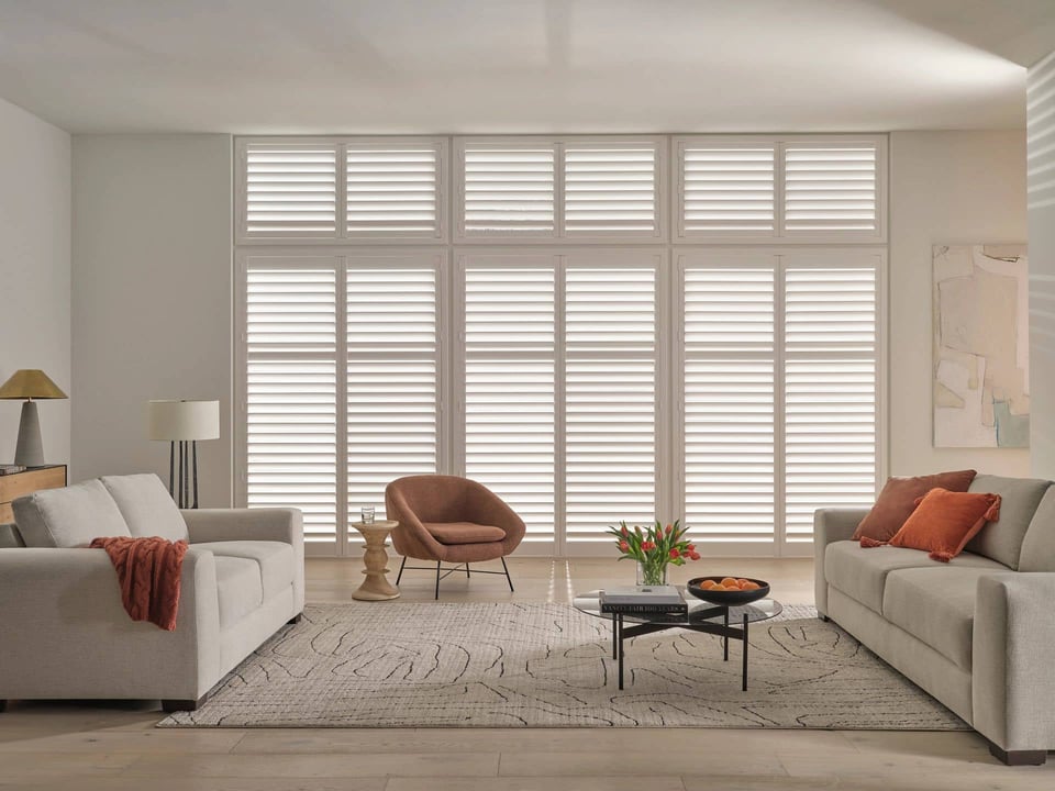 Palm Beach Polysatin Shutters in a beautiful room